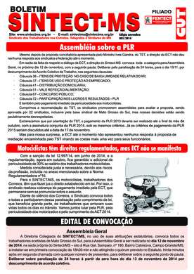 Boletim 6 de Novembro de 2014