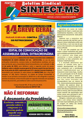 BOLETIM DO SINTECT/MS 07-06-2019