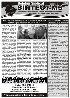 BOLETIM DO SINTECT-MS 28082019