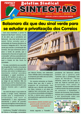 BOLETIM DO SINTECT-MS 02/05/2019