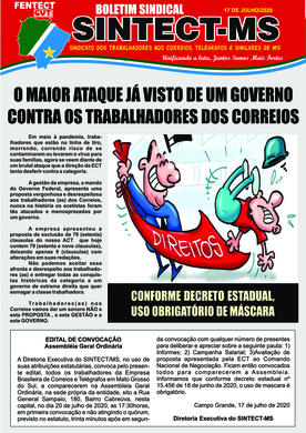 BOLETIM DO SINTECT/MS 17/07/2020