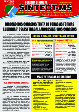 BOLETIM DO SINTECT/MS 12/08/2020