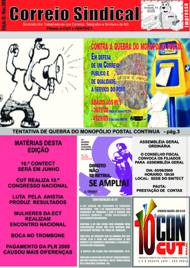 Correio Sindical Edição 30 - Maio de 2009