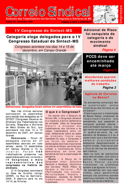 Correio Sindical Edição 28 Novembro de 2007